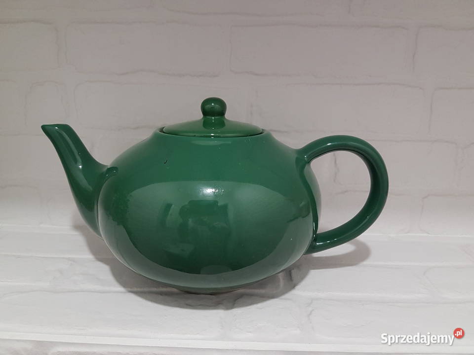 Zielony czajniczek ceramiczny