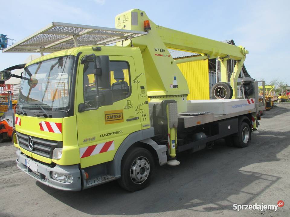 Podnośnik koszowy Wumag WT230 na samochodzie Pleszew