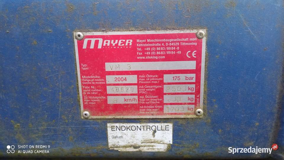 Paszowóz Mayer typ VM 3 Pozostałe Pozostałe Kcynia