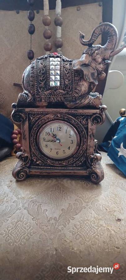 ZEGAR SLON OZDOBNY NA BATERIE RACZEJ NIE SPRAWNY Poznań