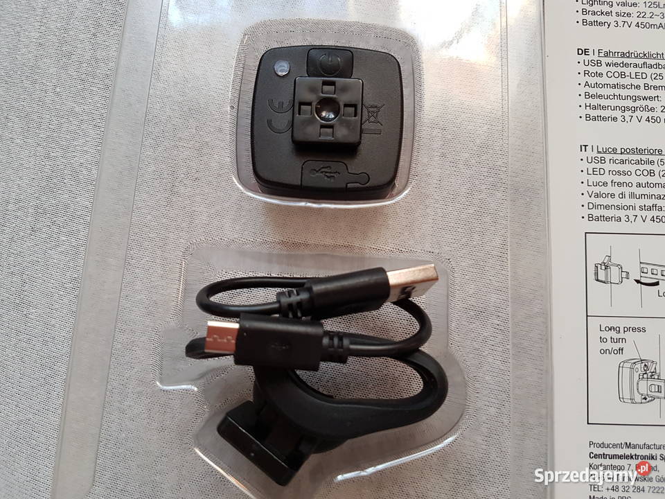 Lampka tylna z funkcją stop USB podkarpackie sprzedam