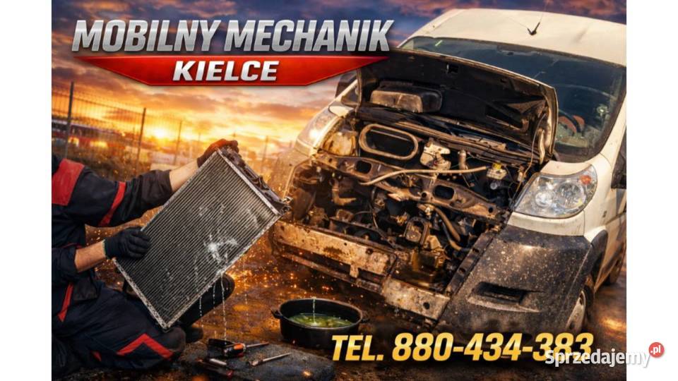Mobilna wymiana chłodnicy Kielce wody cieczy z Naprawa i warsztat serwis