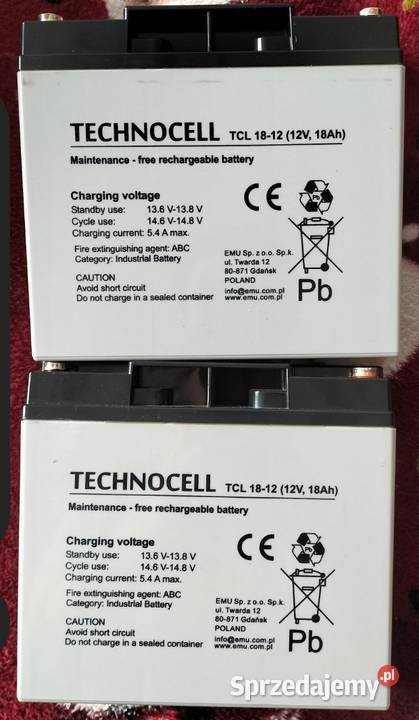 Akumulatory Technocell TCL 1812 Wrocław