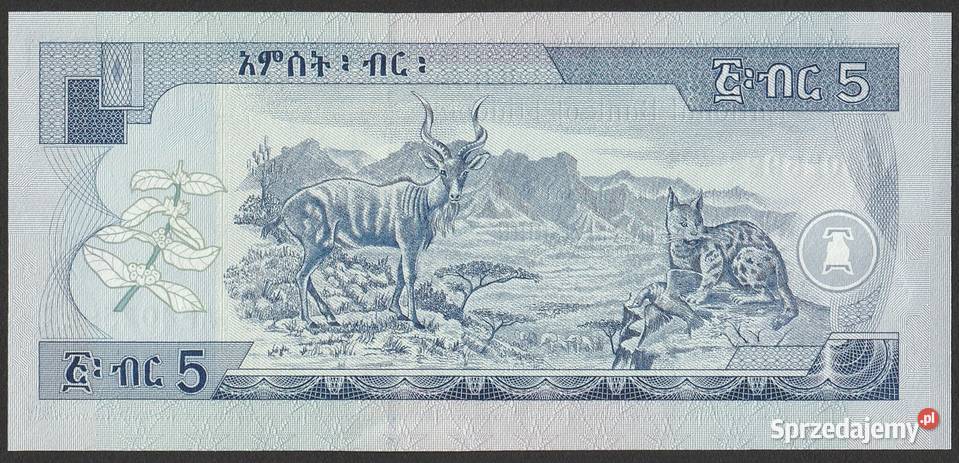 ETIOPIA 5 BIRR 1997 UNC Łódź