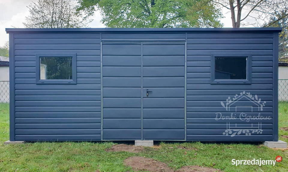 Schowek Domek Ogrodowy 6x25m 3x okno Antracyt Nowy Sącz