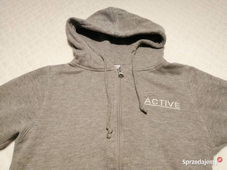 Bluza rozpinana z kapturem długi rękaw 104 szara śląskie Czeladź