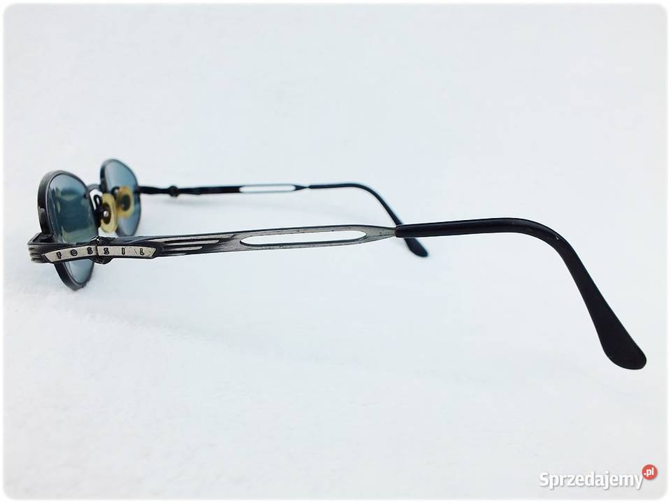 Okulary Vintage FOSSIL Owal Metal Frame Blue z Żary