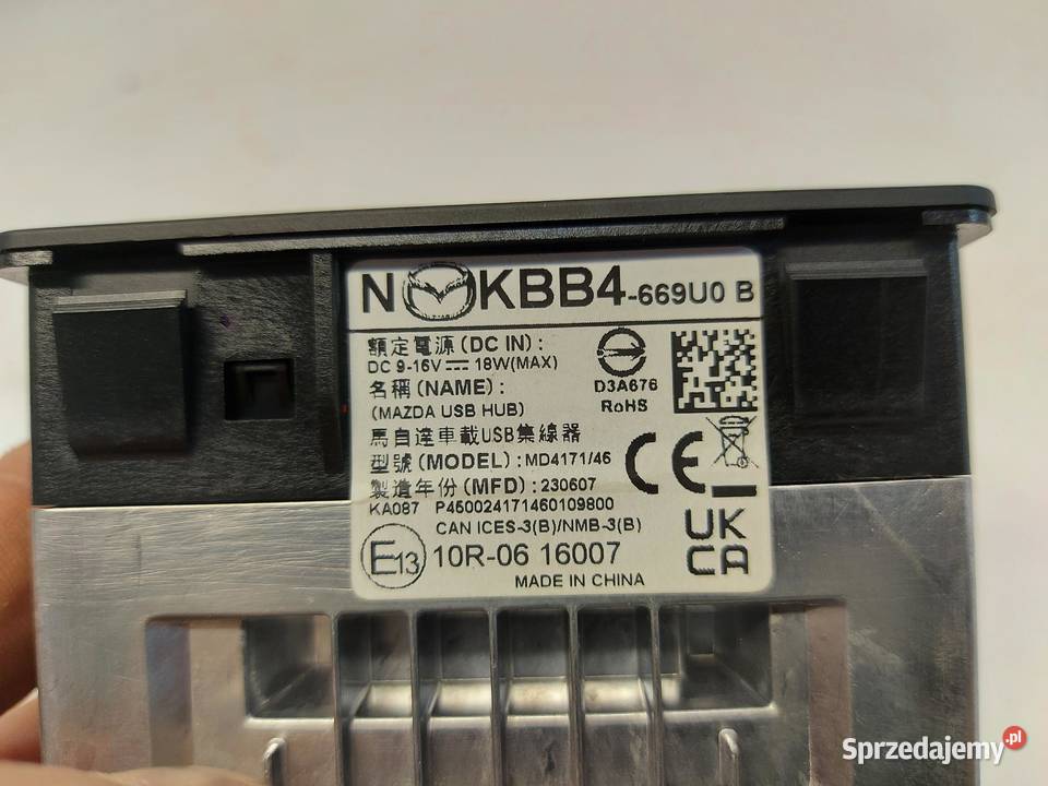 Mazda CX60 2023r złącze panel usb hub czytnik
