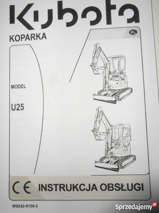 dtr instrukcja obsługi koparka kubota u253a i Szczecin