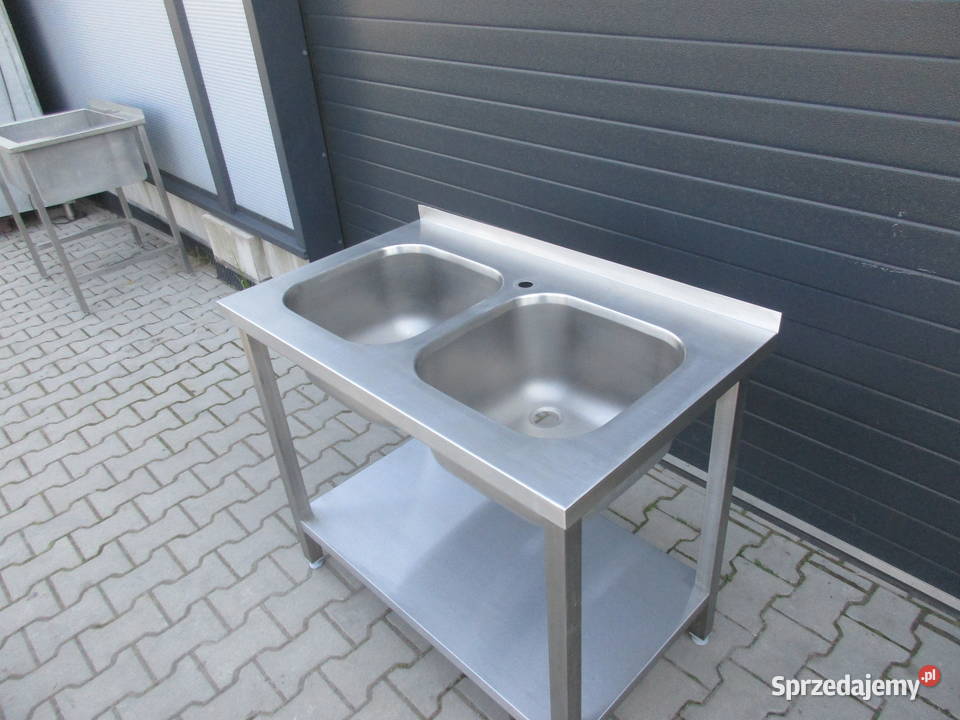 Zlew Gastronomiczny 2 Komorowy z półką 1006085 Gastronomia Ostrów Wielkopolski