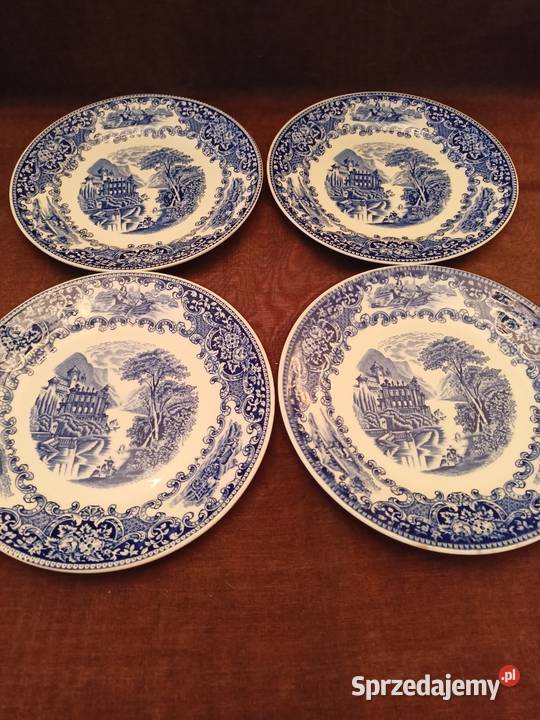 PIEKNE TALERZE DESEROWE CEMBRIDGE ENGLAND 4 Porcelana i szkło Mikołów