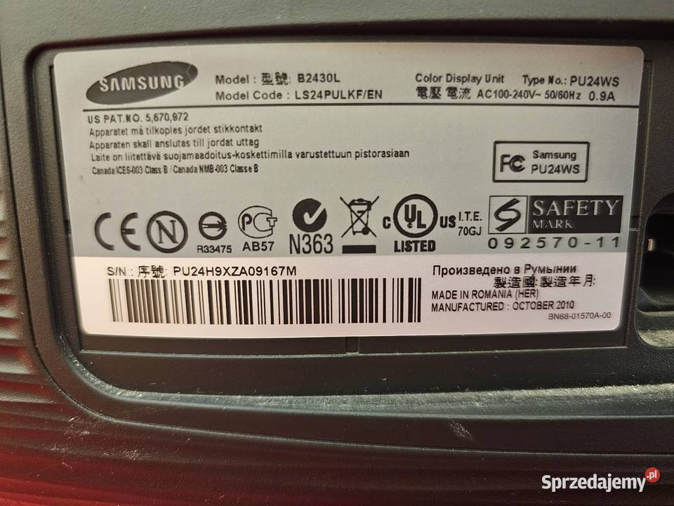 Monitor Samsung SyncMaster B2430L 24 Ful HD Rzeszów