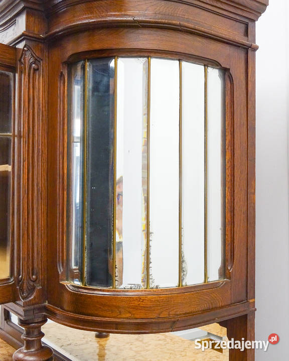 Antyk dębowy KREDENS na nóżkach styl ROCAILLE 130cm Kredensy i witryny Kalisz sprzedam