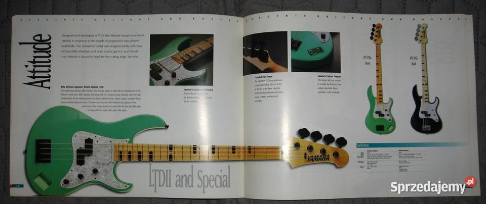 Yamaha Electric Guitars And Basses Catalog 1995 Yamaha pomorskie Kępice