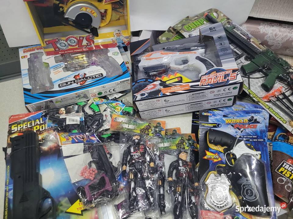 box pistolety zabawki mix Zabawki ogrodowe