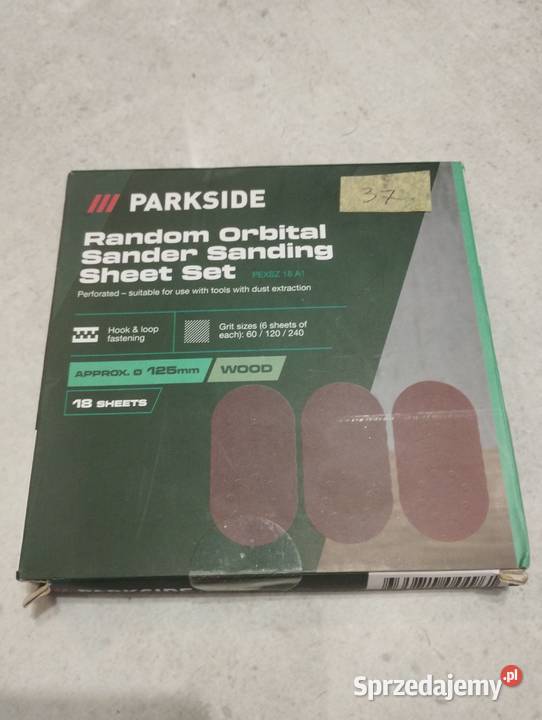 Parkside papier ścierny do drewna średnica 125mm Warlubie