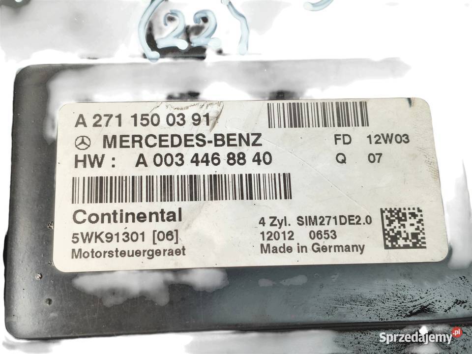 STEROWNIK ECU Mercedes W208 W204 W212 S204 S212 Chełm