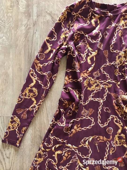 Sukienka z łańcuchowym wzorem 3436 Hajnówka