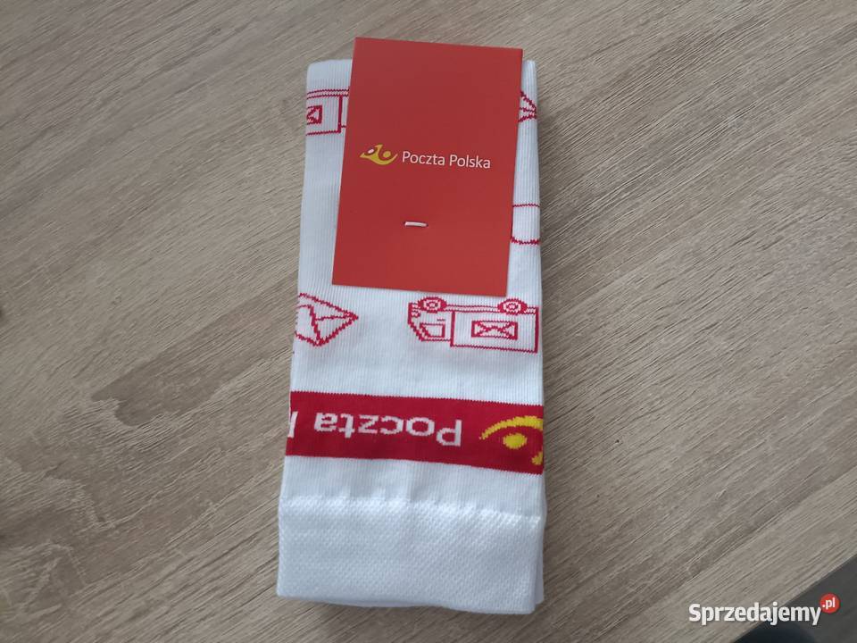 Skarpetki z motywem Poczty Polskiej Kwidzyn