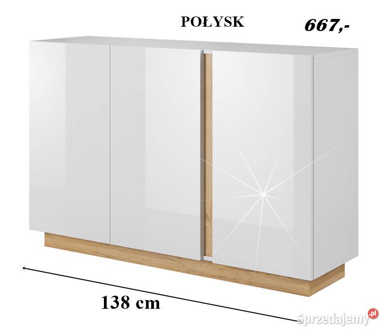 Meblościanka ARCO biały połysk meble do salonu Katowice sprzedam