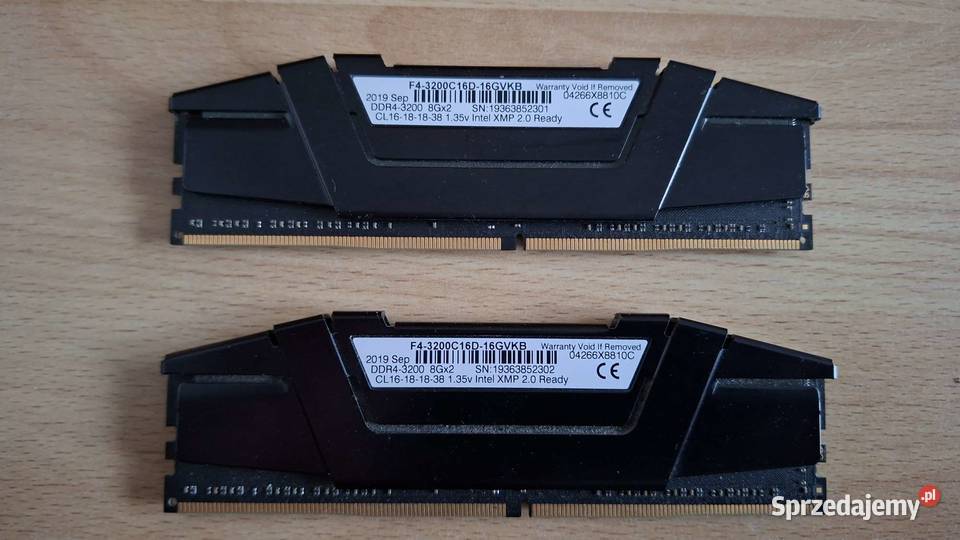 Pamięci RAM 16GB DDR4 3200MHz CL16 GSKILL G.Skill Kraków