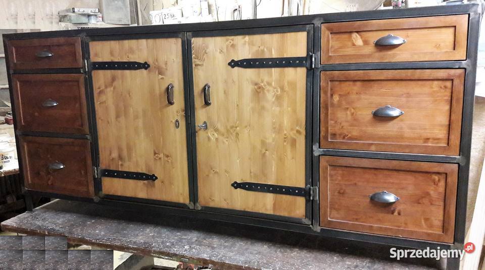 Szafka LoftKomoda industrialna RTVLoftMeble mazowieckie