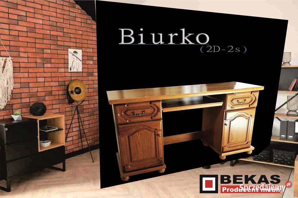 Biurko Stylowe 140 Dąb Rustikal Śliczny Brunat 140cm