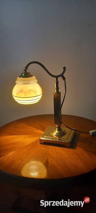 Mosiężna lampa gabinetowa z ruchomym ramieniem Skierniewice