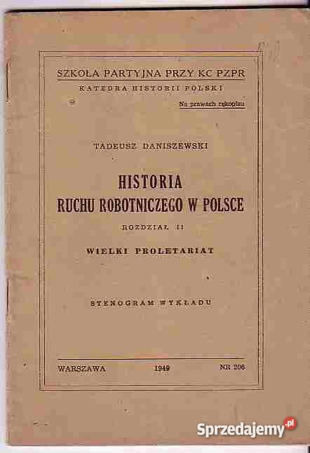 1236 HISTORIA RUCHU ROBOTNICZEGO W POLSCE TADEUS Czyrna