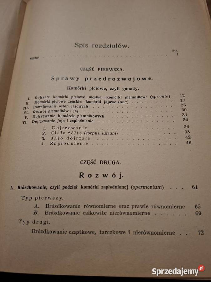 Rozwój zwierząt kregowych i człowieka antyk Nowa Sól sprzedam
