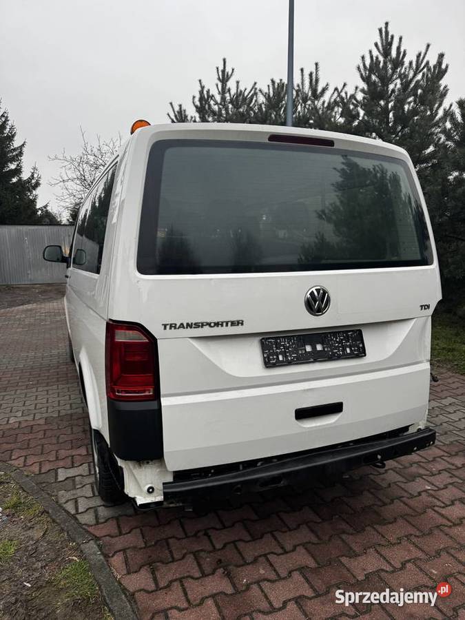 VW Transporter T6 Long długi 2016 20 TDI Niemcy uszkodzony wielkopolskie Turek