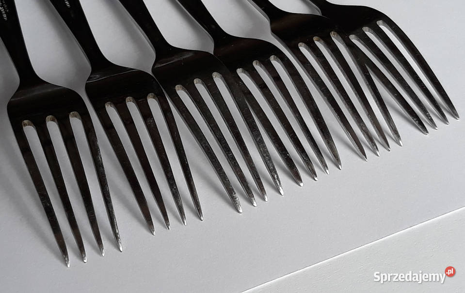 Czterozębne widelczyki KŁOS Gerlach sztućce PRL