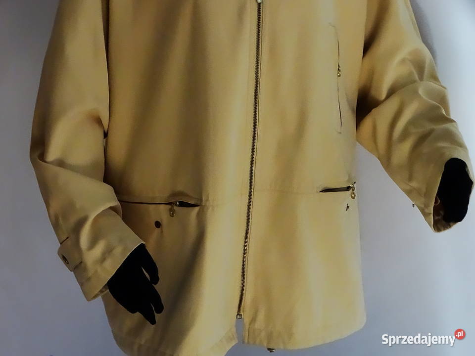 Żółta kurtka damska jasiennozimowo rozmiar XXXL żółty/złoty lubelskie Biłgoraj