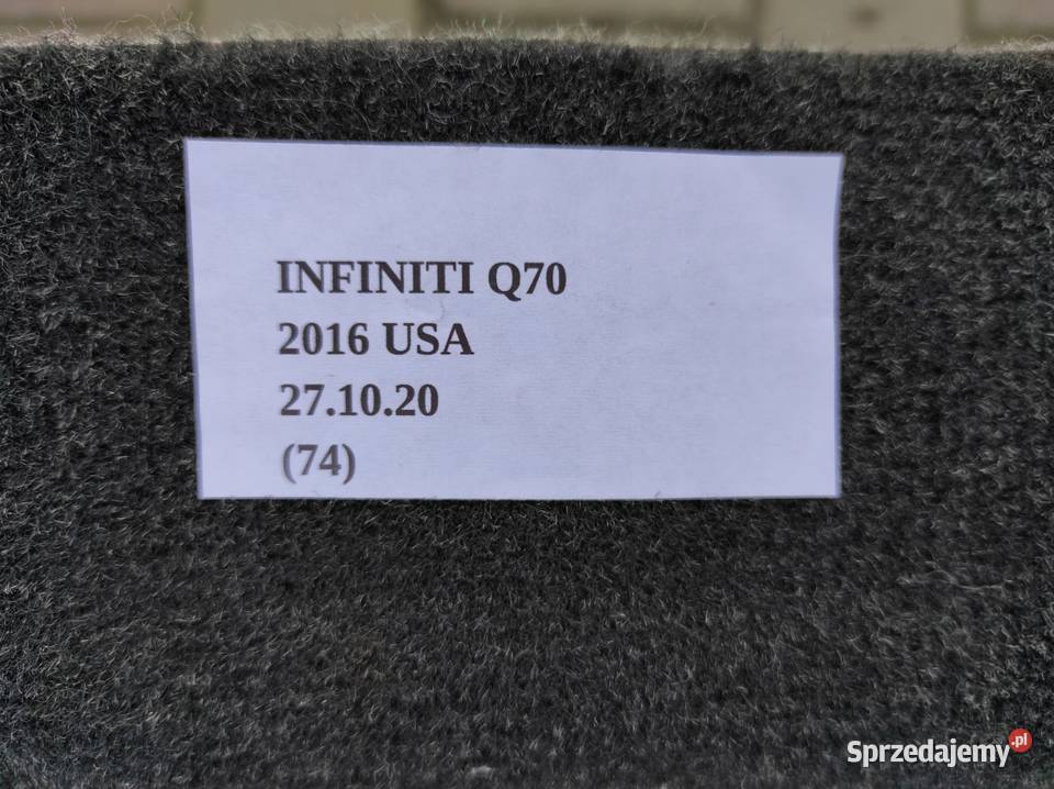 WYKŁADZINA KABINY INFINITI Q70 M35 M37 USA Nowy Tomyśl
