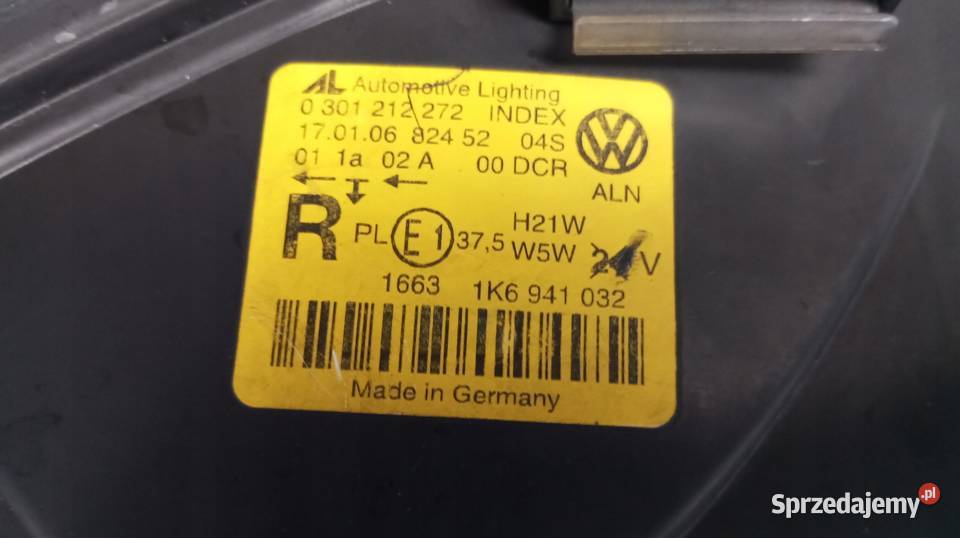 LAMPA PRAWY LEWY PRZÓD KOMPLET EU XENON VW GOLF Nowy Tomyśl