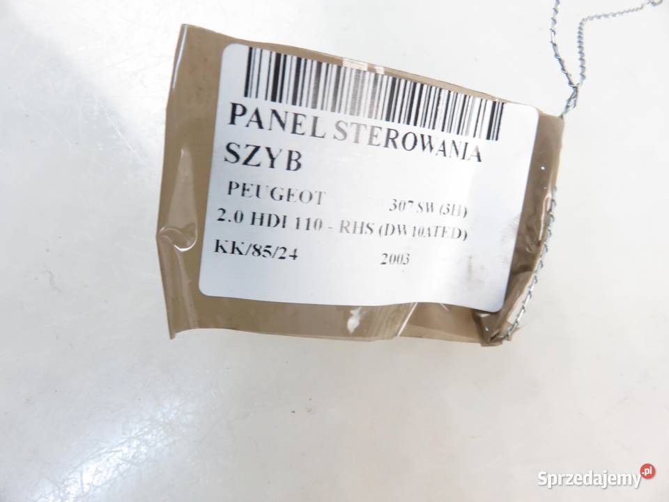PANEL SZYB PEUGEOT 307 SW osobowe Panele sterowania, przełączniki małopolskie
