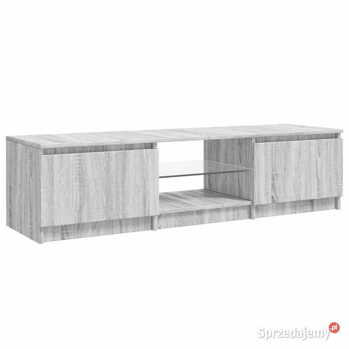 Szafka pod TV z LED szary dąb sonoma 140x40x355 mazowieckie