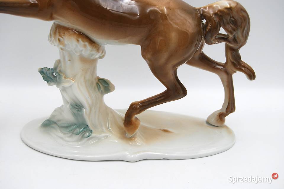 Porcelana Arpo Rumunia figura brązowego konia Poznań sprzedam