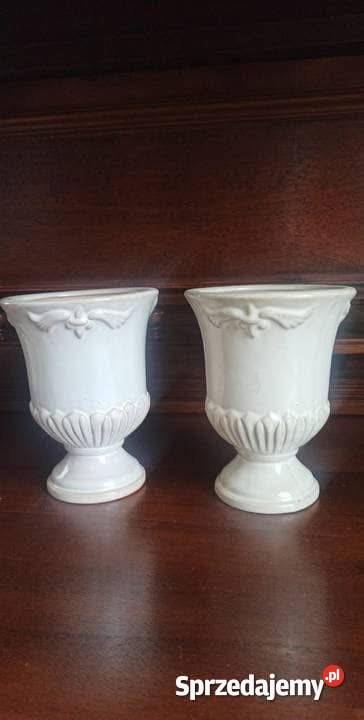 2 Doniczki amfory Szkliwione