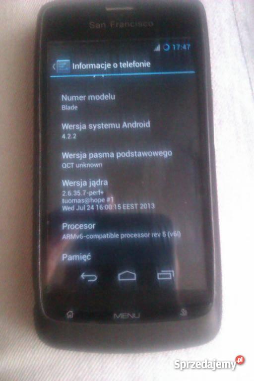 zte blade android 422 GPS Telefony komórkowe Warszawa