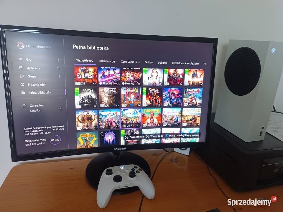 Konsola Xbox Series S pad setki gier z GamePass Libiąż