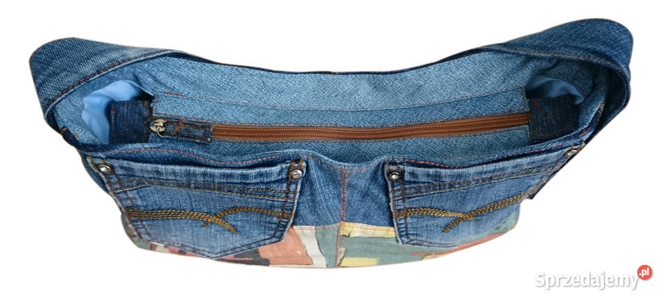 Torebka jeans jamnik Hand Made Na ramię  sprzedam