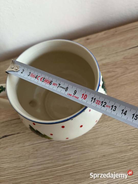 Zimowy duży kubek do grzańca Bolesławiec prl Porcelana i szkło łódzkie Przedbórz sprzedam
