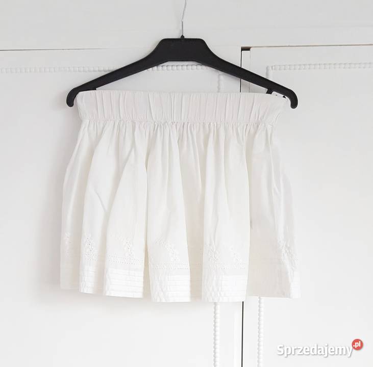 Spódnica HM biała S 36 mini spódniczka bawełna H&M zachodniopomorskie
