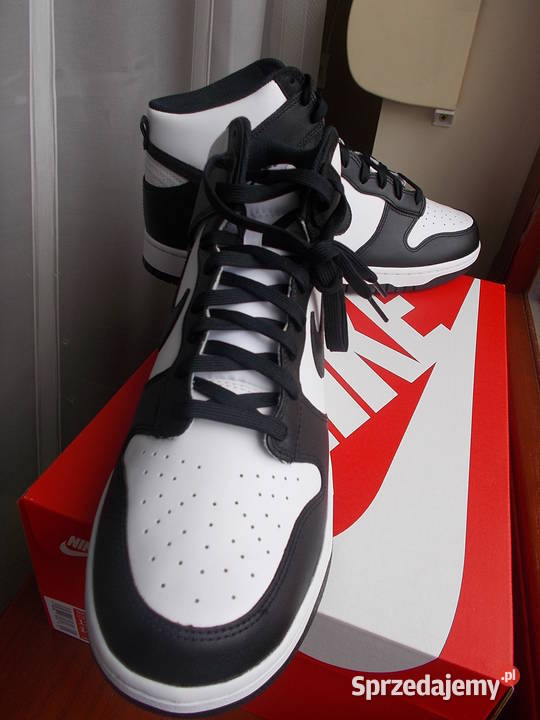 r Eur 47 Nike Dunk High Black White Panda
