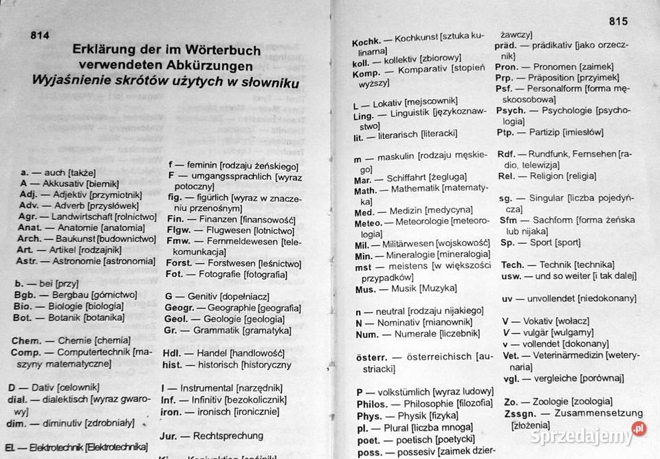 Słownik niemieckipolski polskoniemiecki Olga Pozostałe lubelskie Chełm