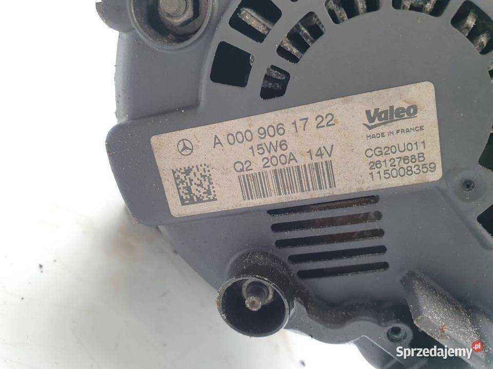 ALTERNATOR MERCEDES CLS 400 W218 A0009061722 osobowe Lipno sprzedam