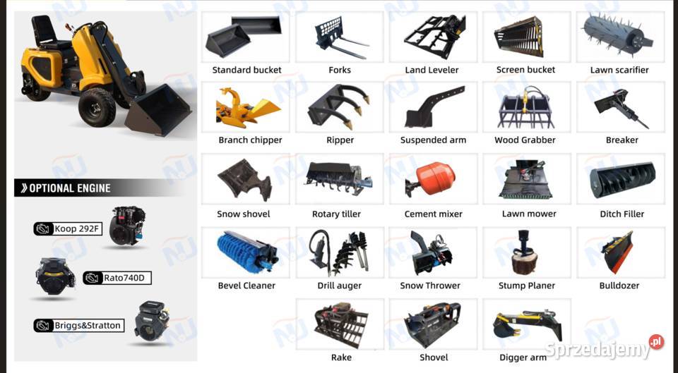 Mini ładowarka 3 kołowa Koparko ładowarki Biłgoraj