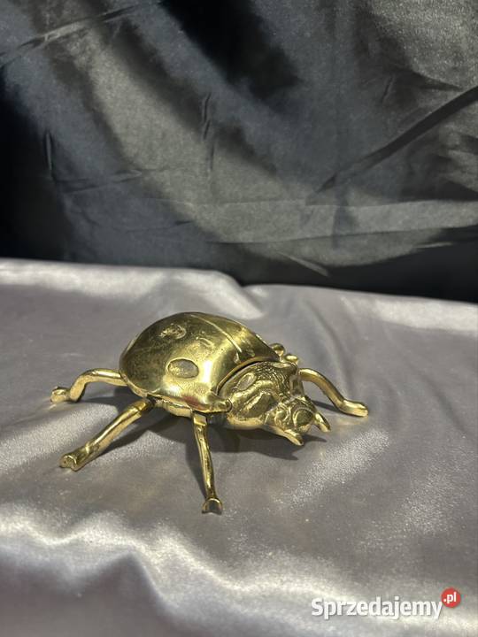 Biedronka z mosiądzu popielniczka Figurki i rzeźby Dom i Ogród