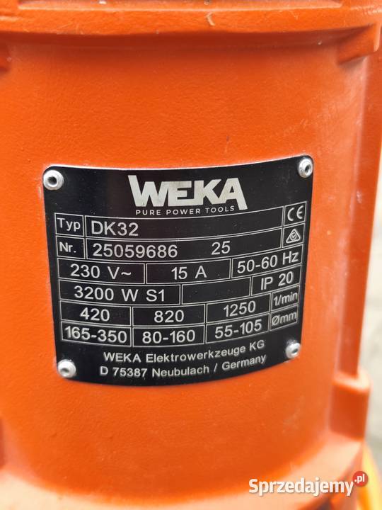 Wiertnica do betonu Weka DK32 Wiertnice łódzkie Poddębice